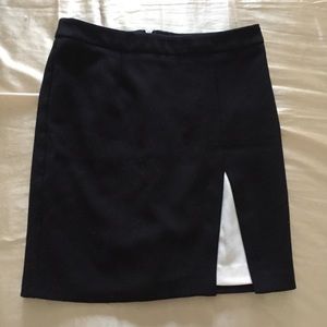 Black Skirt w white opening slit on front Medium